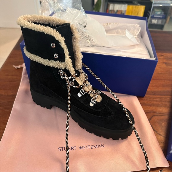 Stuart Weitzman Myla Shearling Boots - Picture 3 of 4
